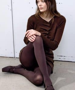 Mørke brune matte mikrofiber strømpebukser til damer.