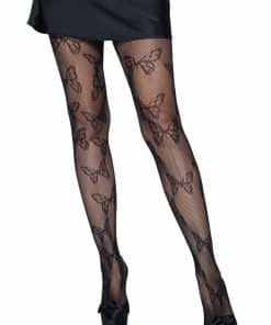 BUTTERFLY onesize hulmønstrede strømpebukser