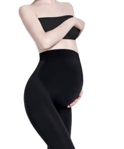 MAMA LEGGINGS sømløse mikrofiber graviditetsleggings sort