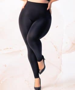 LEGGINGS plussize mikrofiber sort